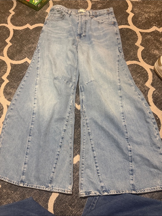 We The Free Denim - Free People We The Free Eden High Waist Slouchy Baggy Wide Leg Jeans SZ 30